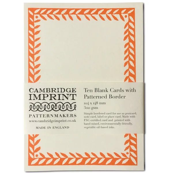 10 Postcards with Patterned Border - Neon