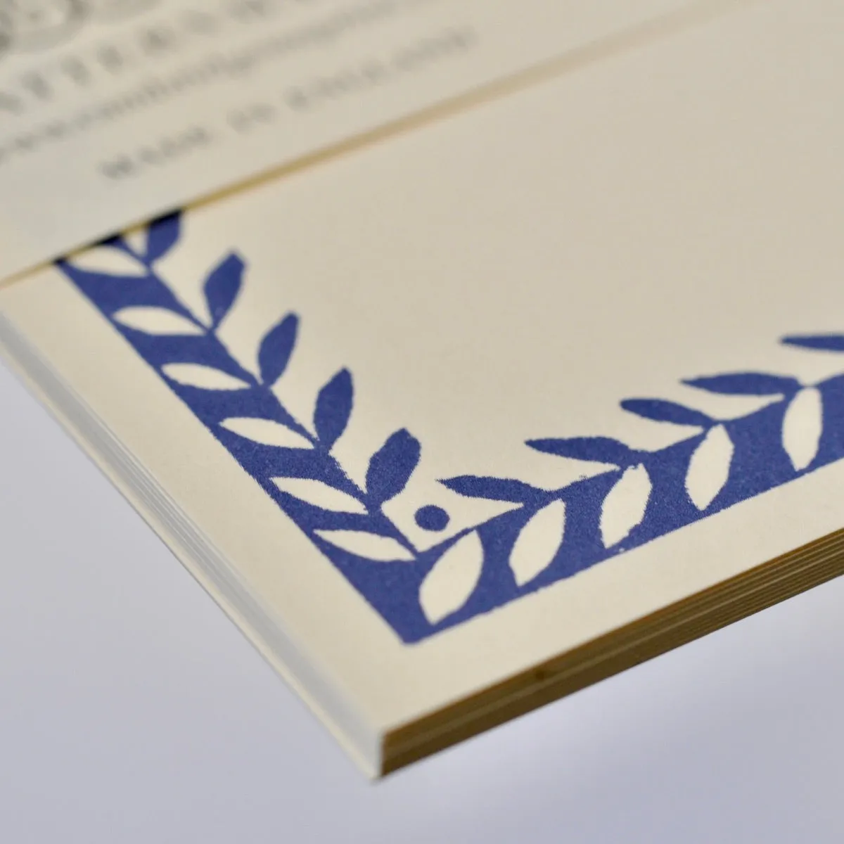 10 Postcards with Patterned Border - Scumble Blue