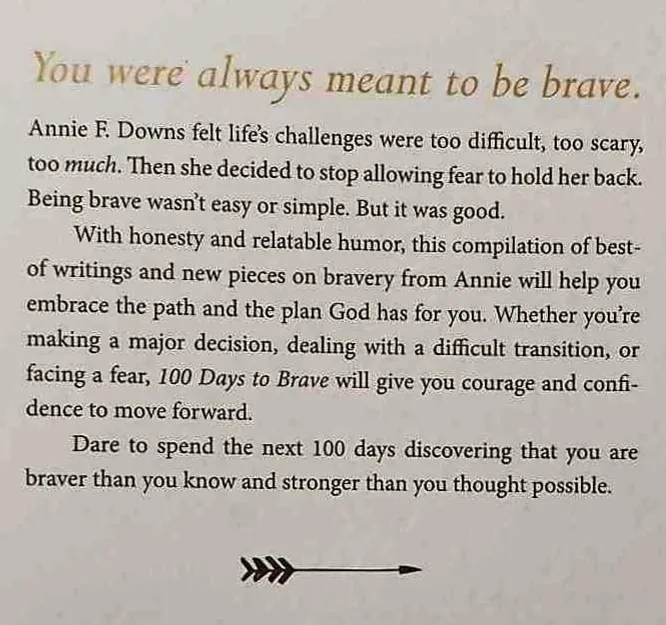 100 DAYS TO BRAVE - Annie F. Downs