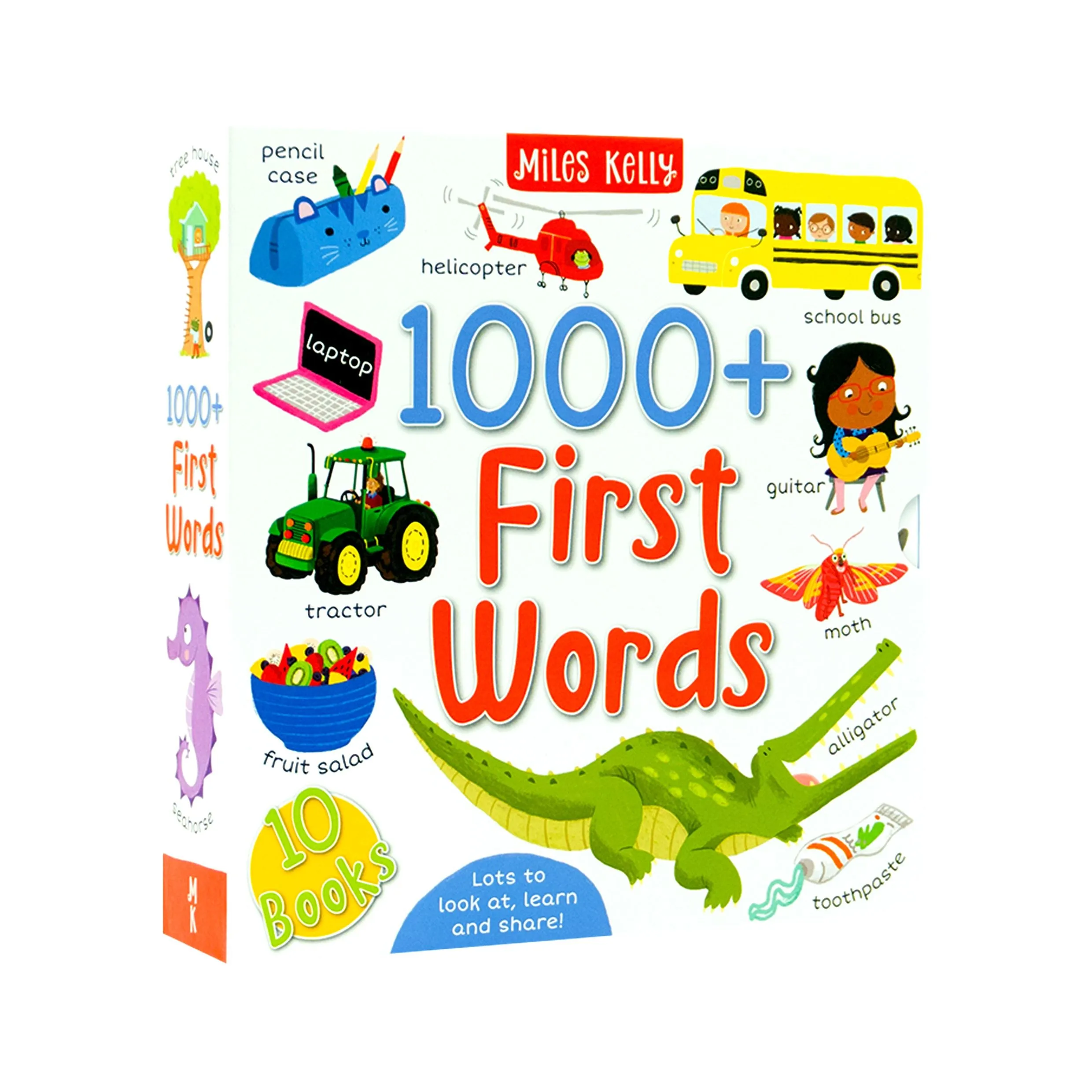 1000  First Words By Miles Kelly: 10 Books Slipcase Set - Ages 3  - Paperback