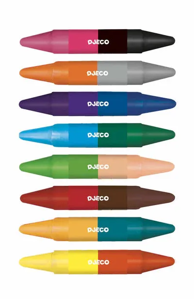 8 Double-Ended Wax Crayons