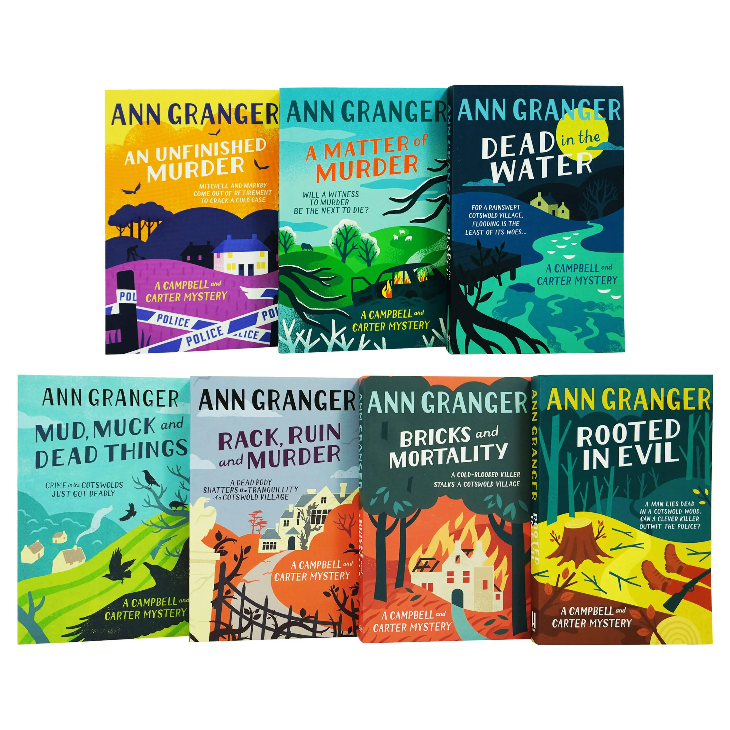 A Campbell and Carter Mystery Series 7 Books Collection by Ann Granger - Fiction - Paperback
