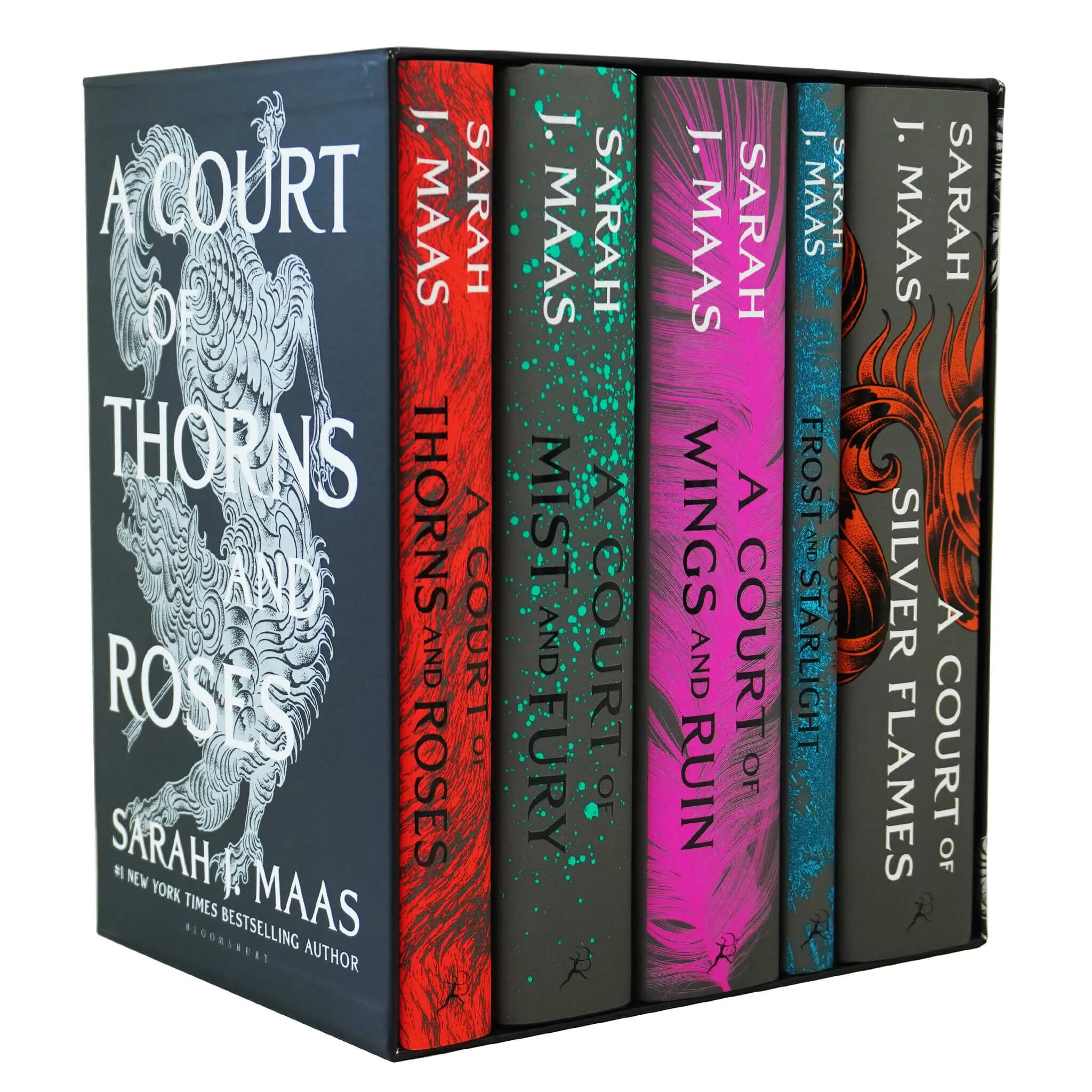 A Court of Thorns and Roses 5 Books Box Set by Sarah J. Maas - Ages 17  - Hardback