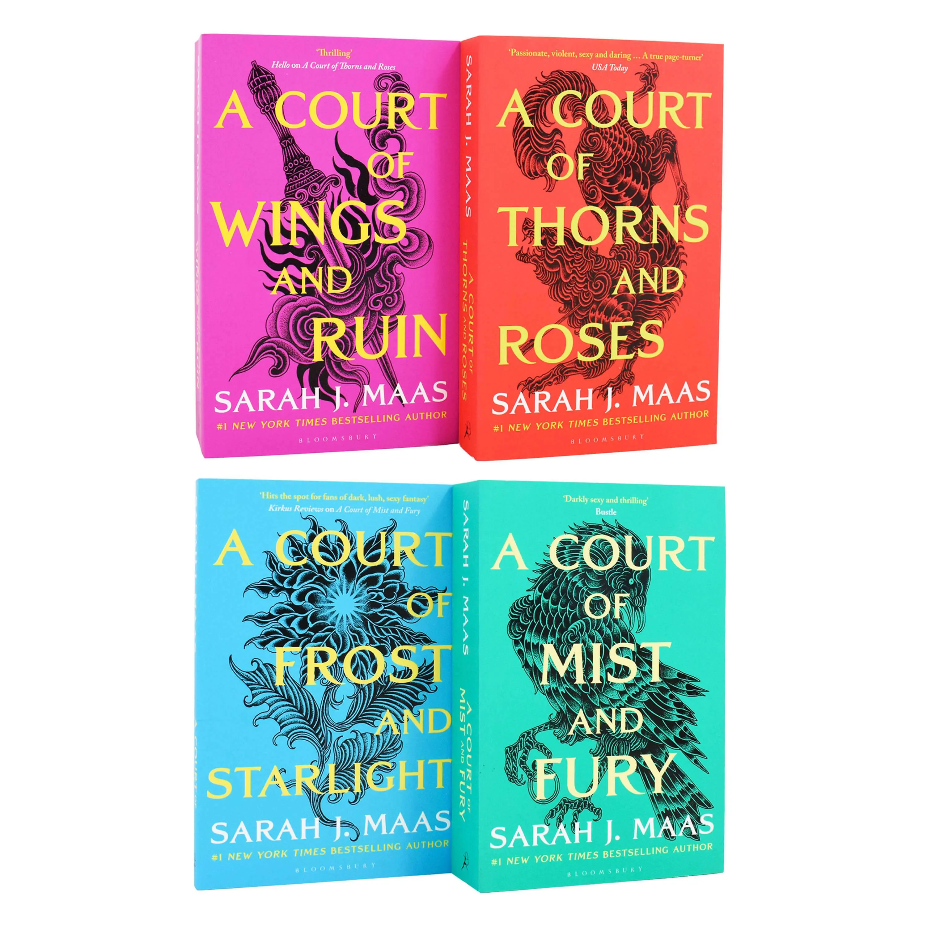 A Court of Thorns and Roses by Sarah J. Mass 4 Books Collection - Young Adult - Paperback