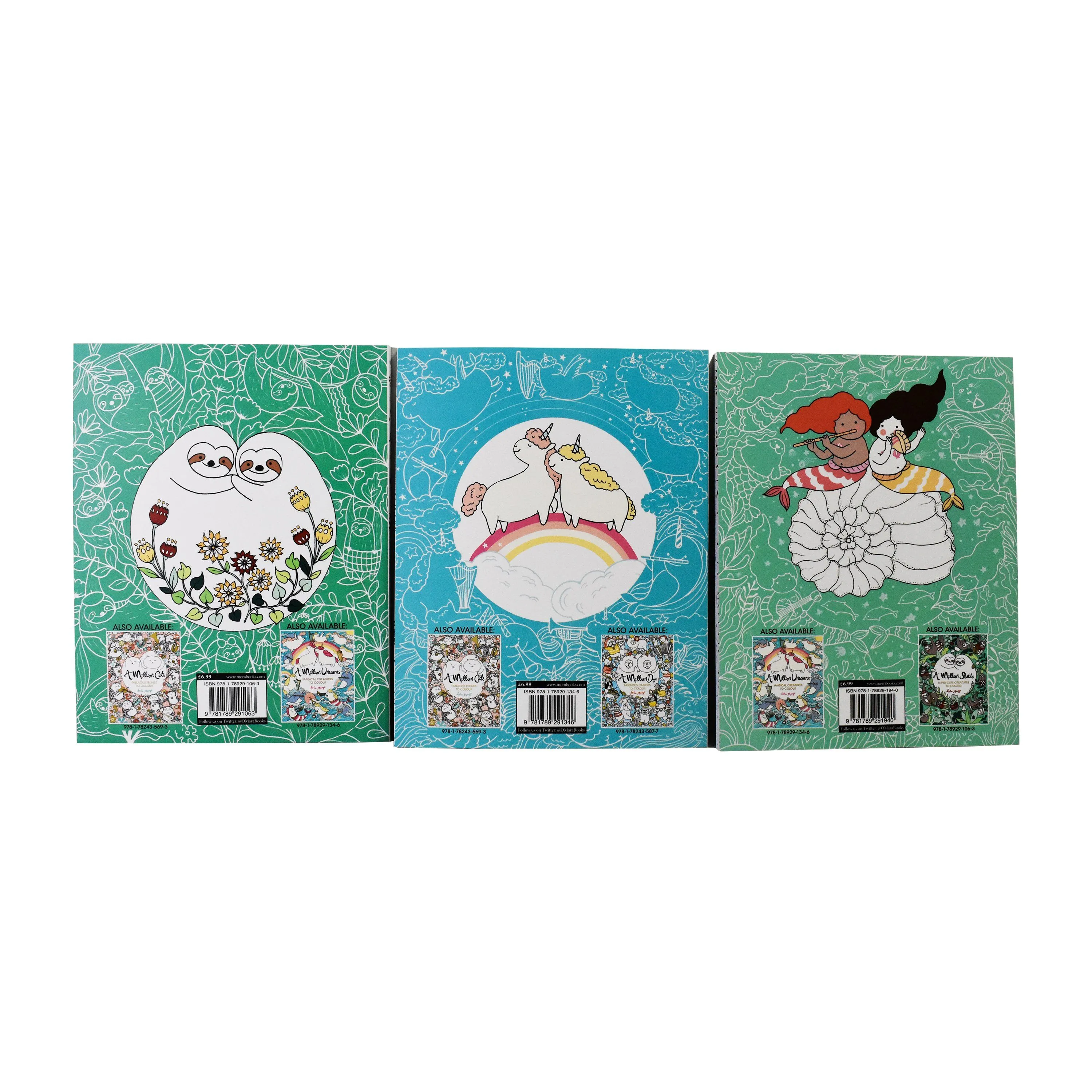 A Million Creatures Unicorn, Sloths and Mermaids to Colour Series 3 Books Collection By Lulu Mayo - Age 7-9 - Paperback