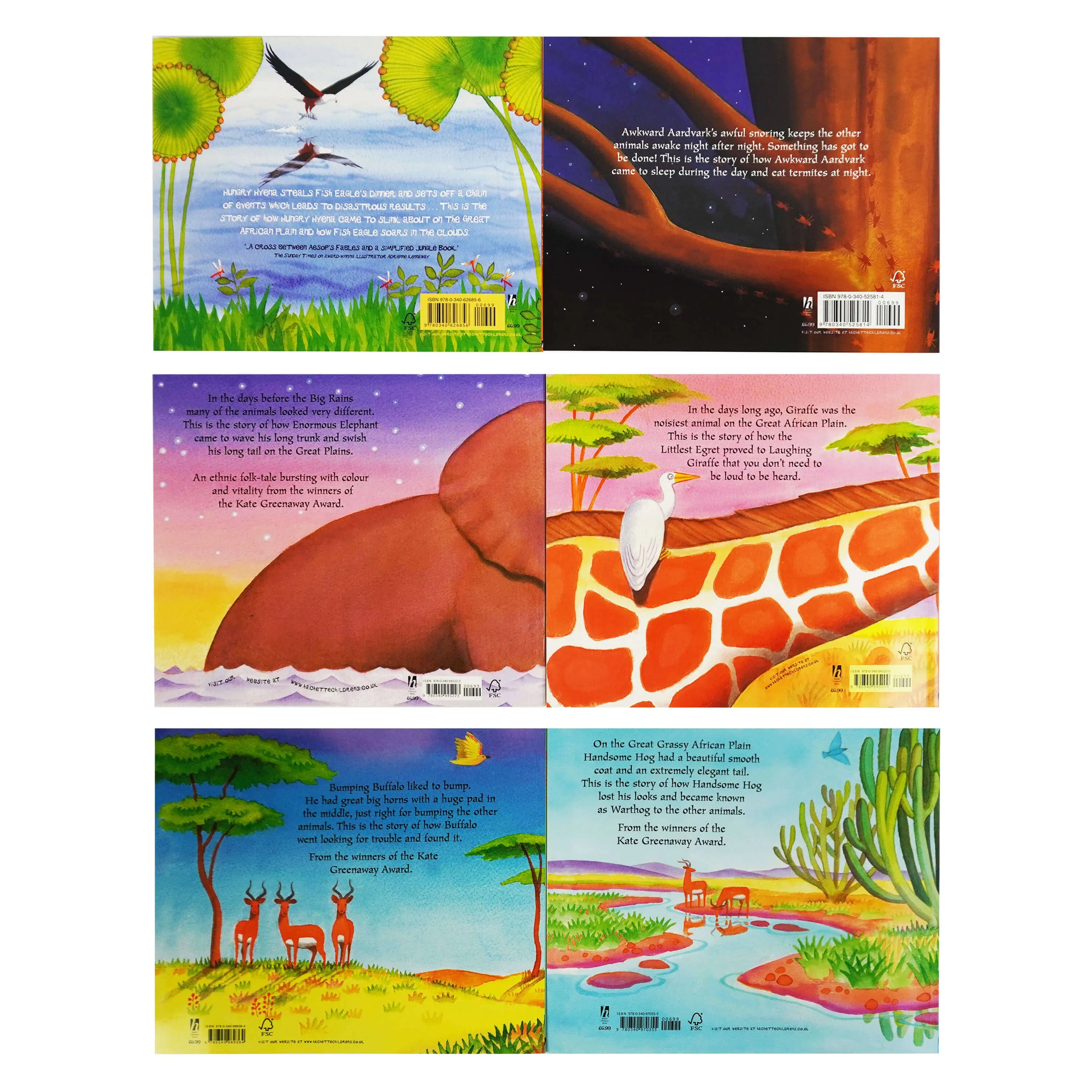 African Animal Tales Series by Mwenye Hadithi: 6 Books Collection Set - Ages 6-11 - Paperback