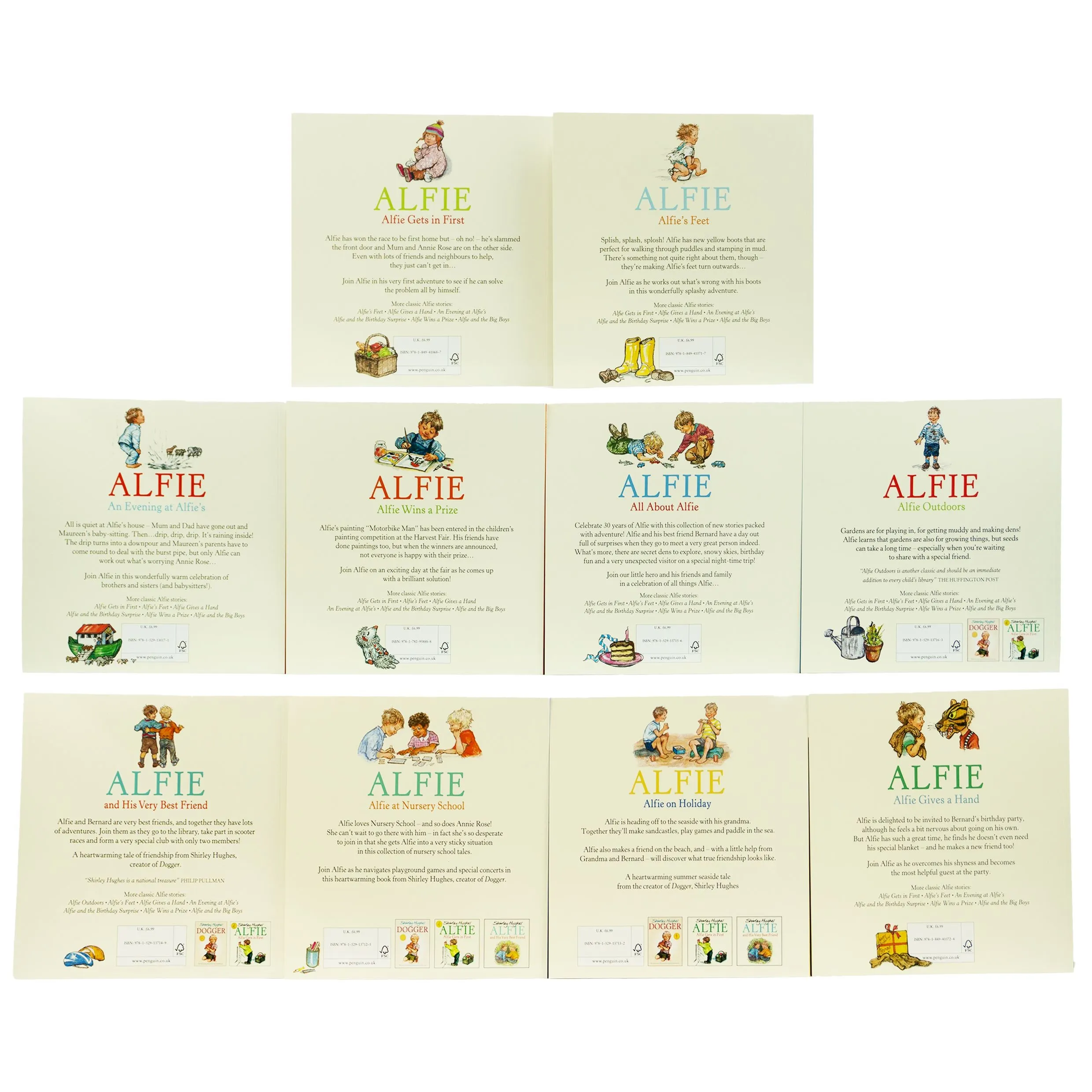 Alfie by Shirley Hughes: 10 Books Collection Set - Ages 3-5 - Paperback