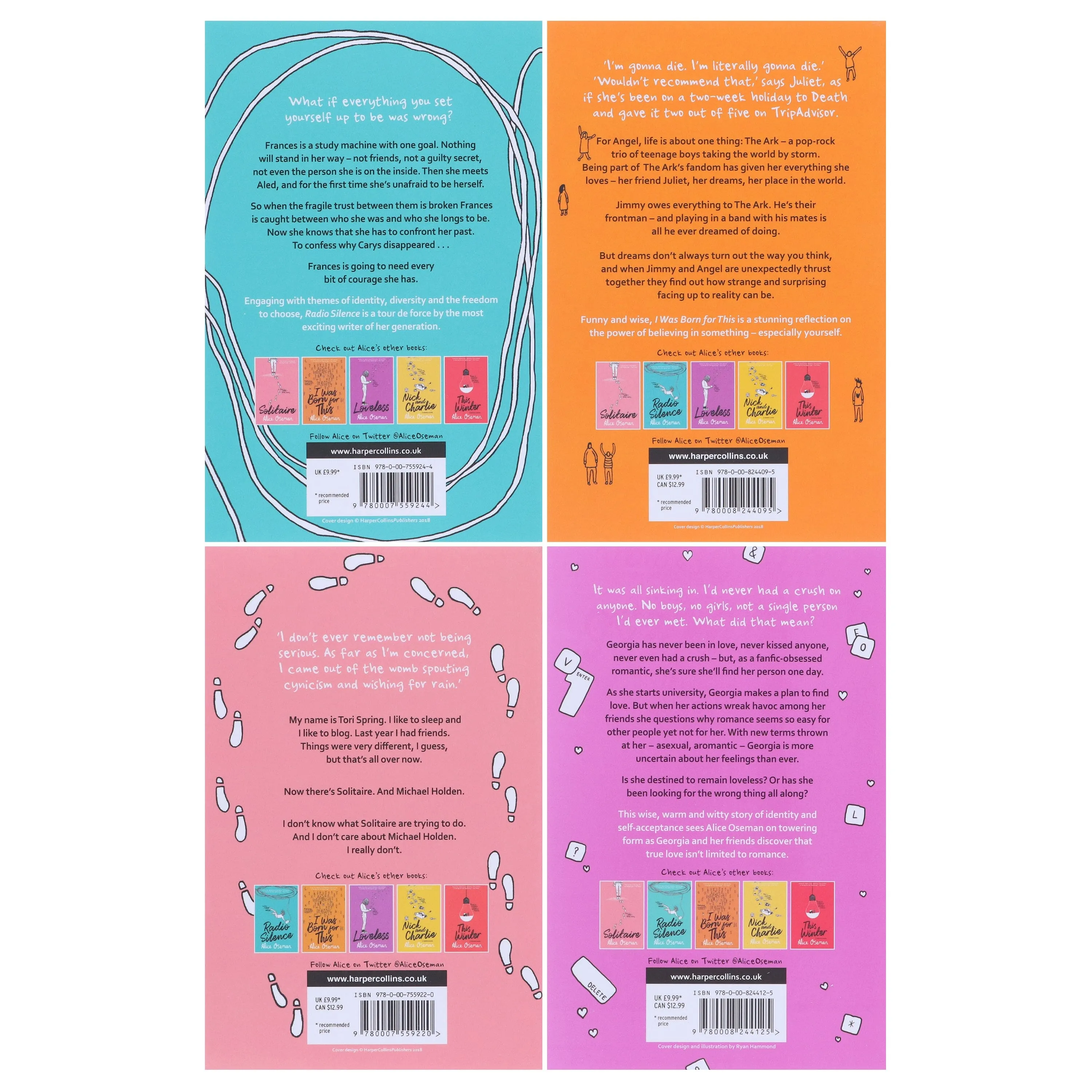 Alice Oseman 4 Books Collection Box Set - Ages 13  - Paperback