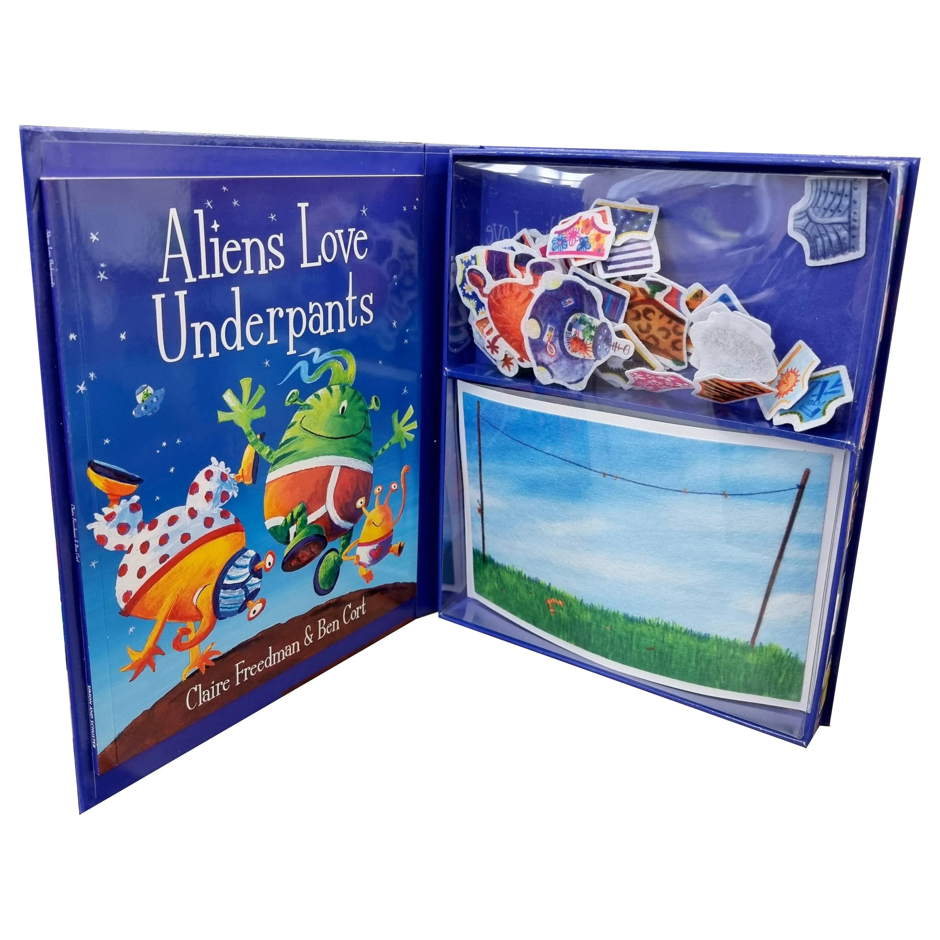 Aliens Love Underpants Felt Playset By Claire Freedman & Ben Cort - Ages 3-6 - Paperback