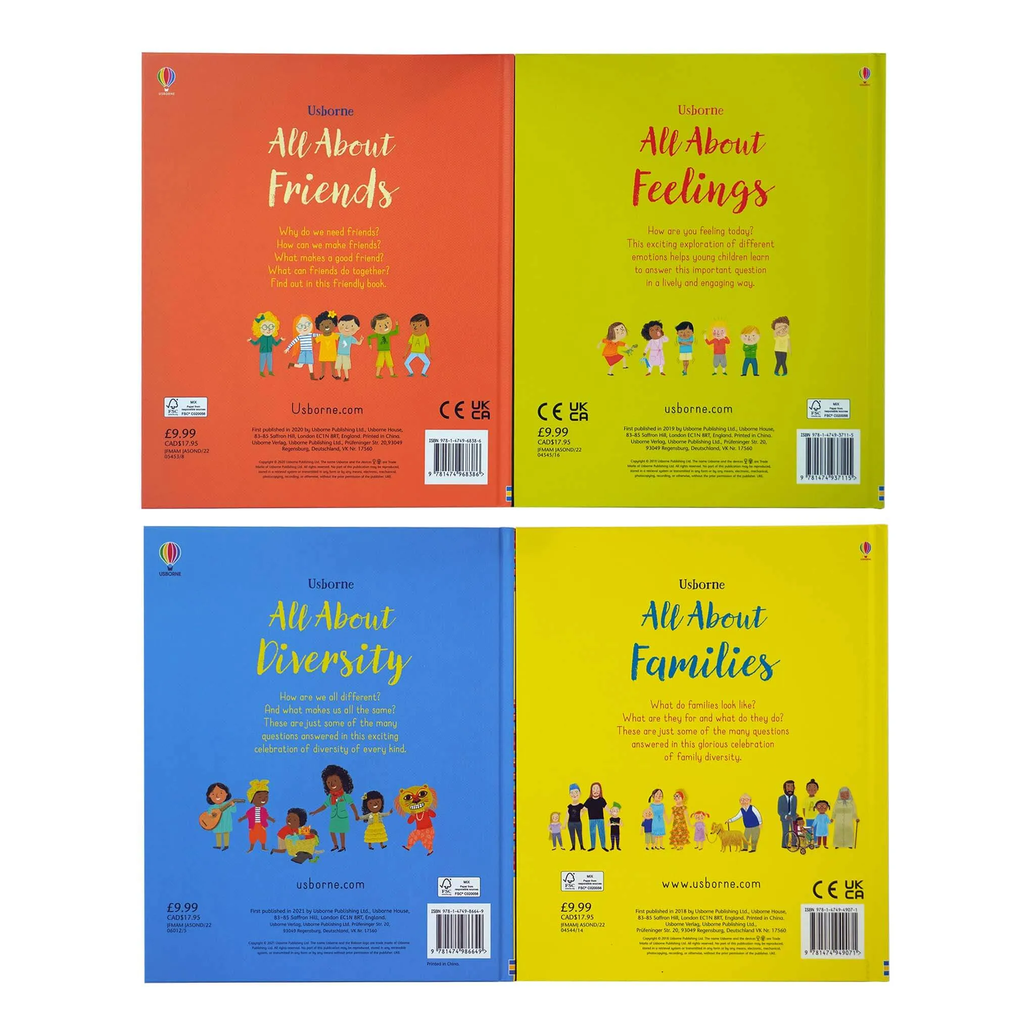 All About Series 4 Books Collection Set By Felicity Brooks (Usborne My First Book) - Ages 3-8 - Hardback