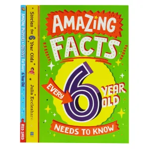 Amazing Facts Every Kid Needs to Know for 6 Year Olds Children's 3 Books Collection Set - Paperback