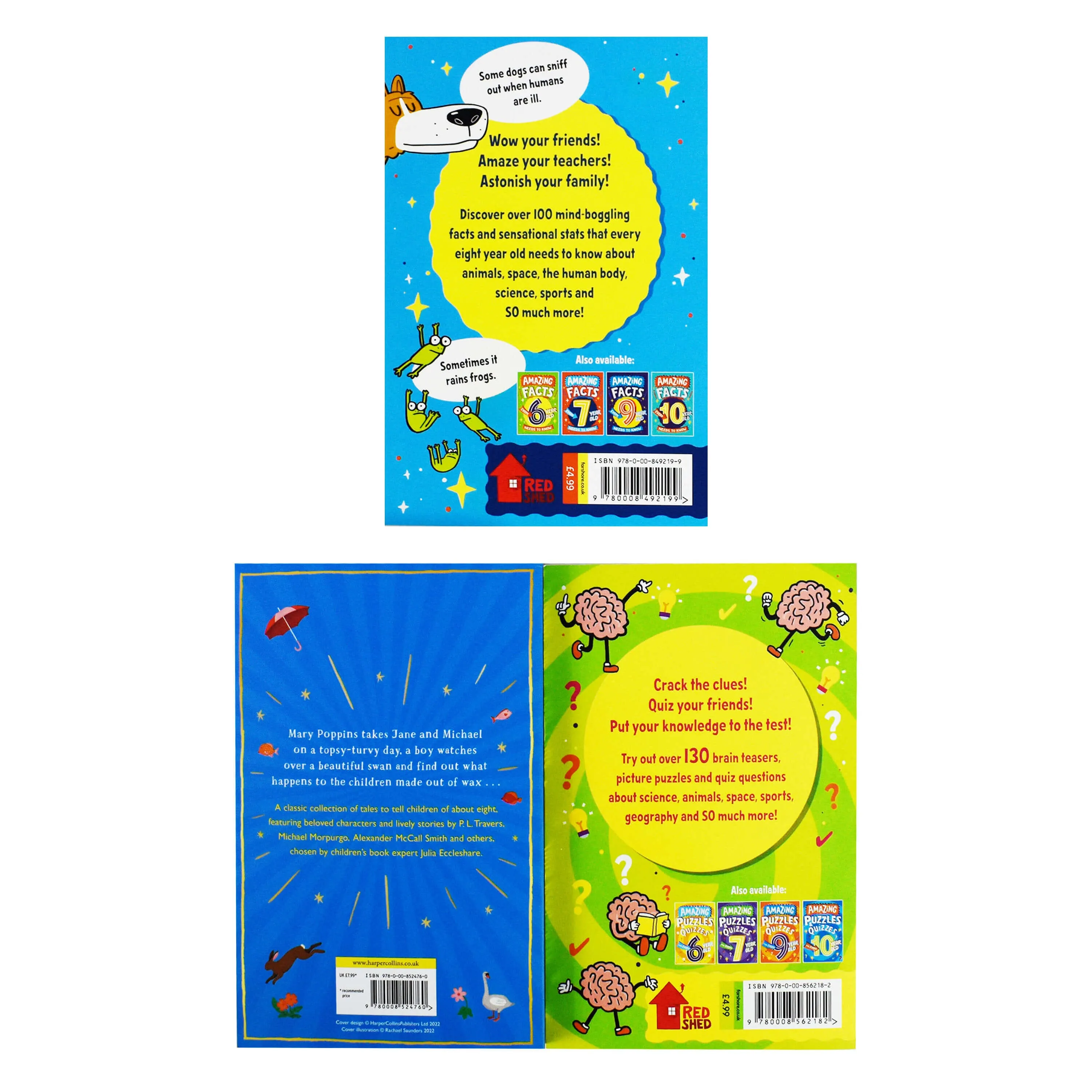 Amazing Facts Every Kid Needs to Know for 8 Year Olds Children's 3 Books Collection Set - Paperback
