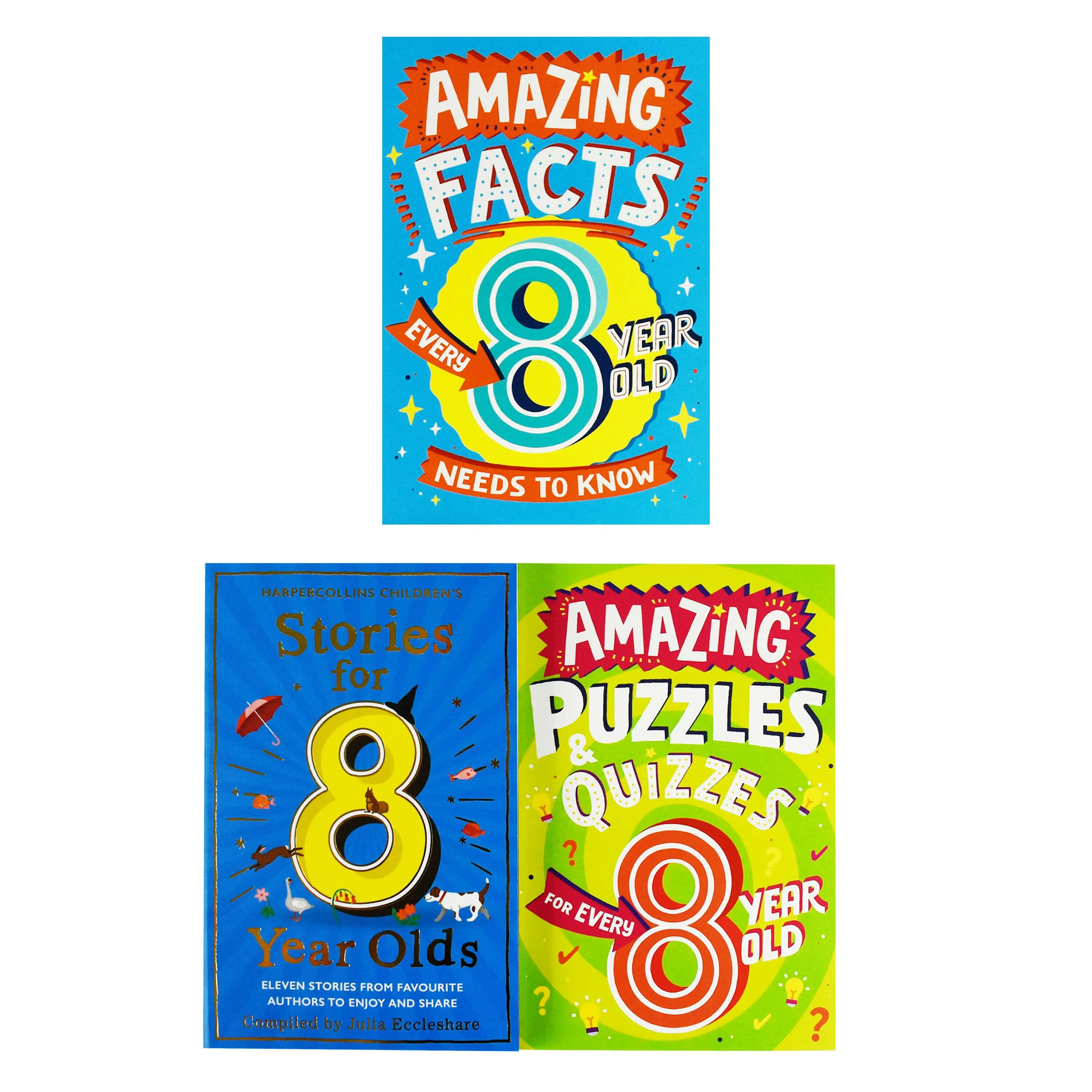 Amazing Facts Every Kid Needs to Know for 8 Year Olds Children's 3 Books Collection Set - Paperback