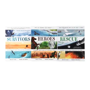 Amazing real-life stories about extreme Survival, Rescue and Heroes 3 Books By David Long - Ages 9  - Paperback