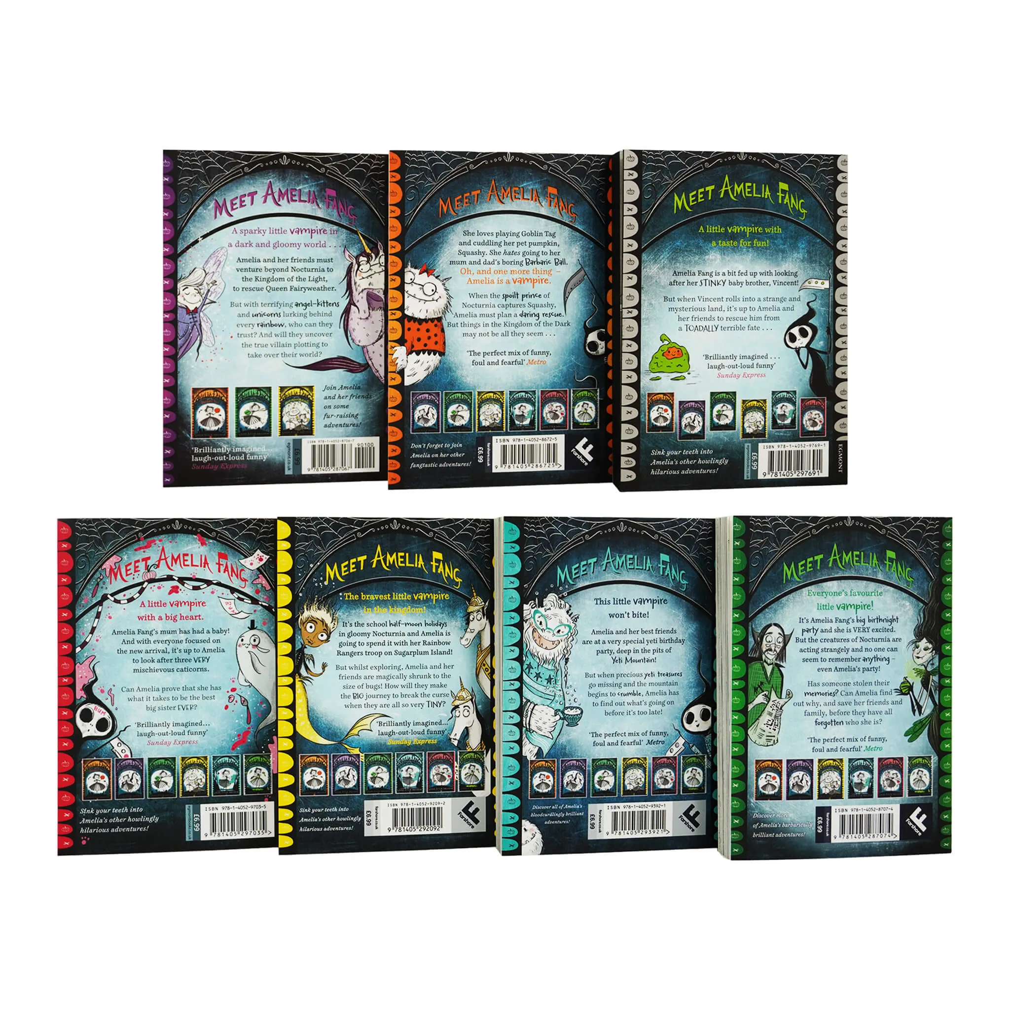 Amelia Fang Series by Laura Ellen Anderson 7 Books Collection Set - Ages 7-10 - Paperback