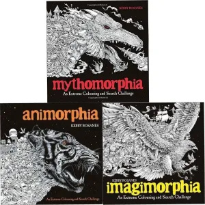 Animorphia Imagimorphia and Mythomorphia 3 Extreme Colouring Books - Paperback - Kerby Rosanes