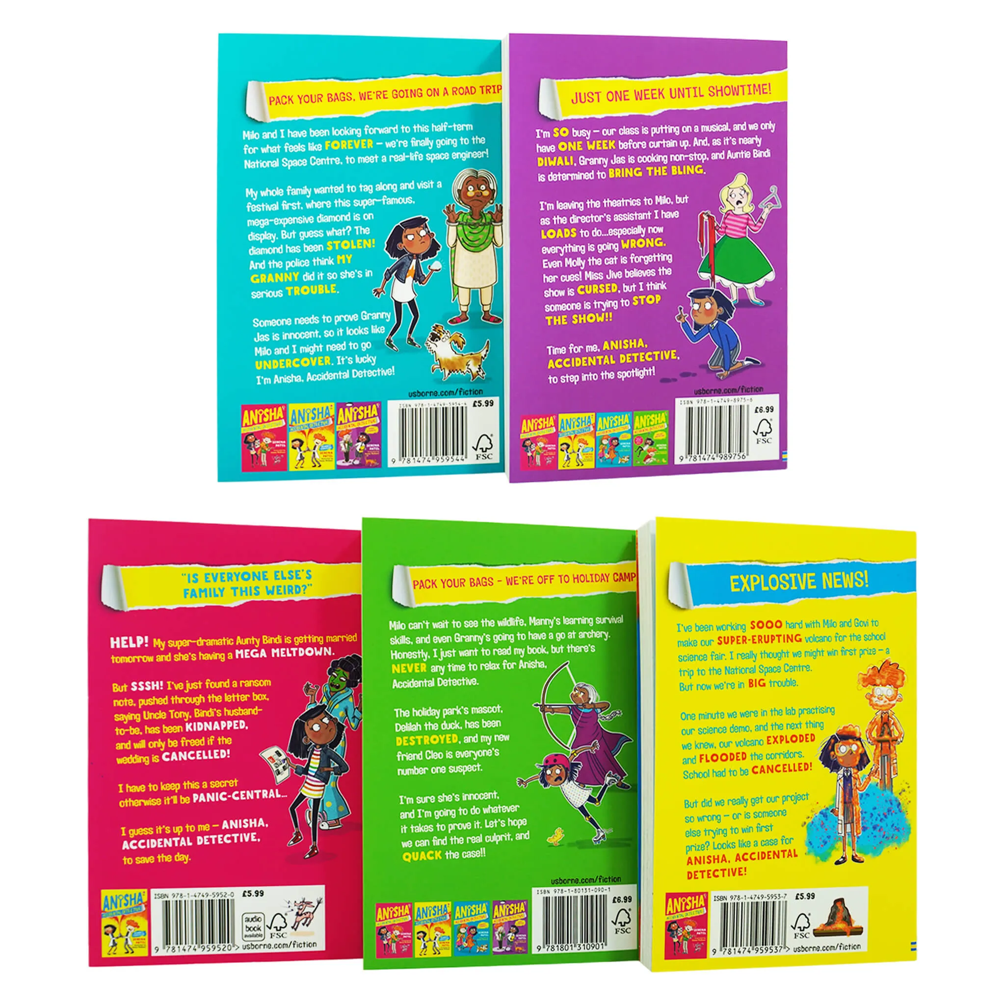 Anisha Accidental Detective Series 5 Books Collection Set By Serena Patel - Ages 7-11 - Paperback