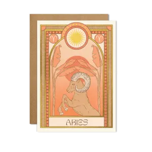 Aries Zodiac Card