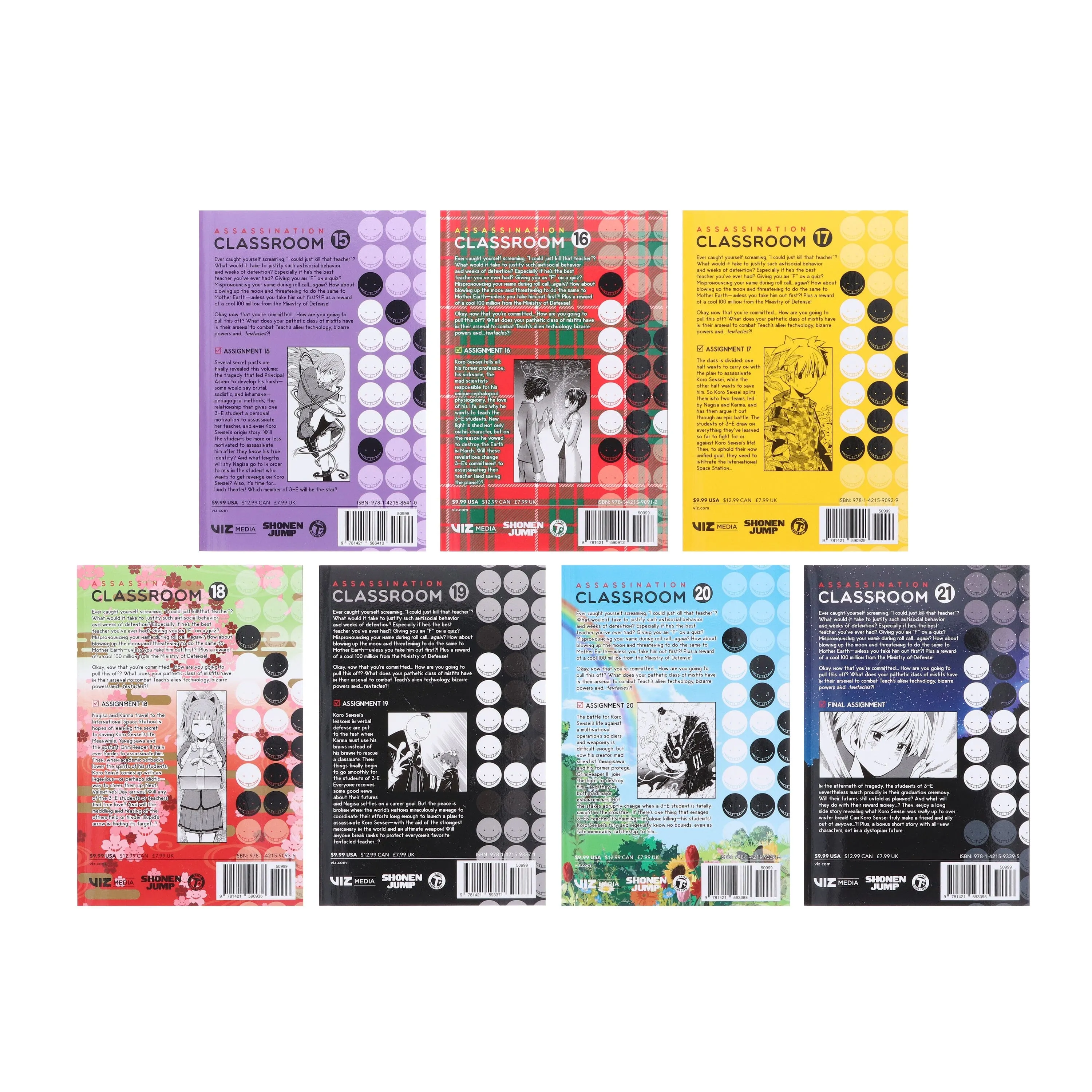 Assassination Classroom by Yusei Matsui: Vol. 1-21 Complete Box Set - Ages 14  - Paperback