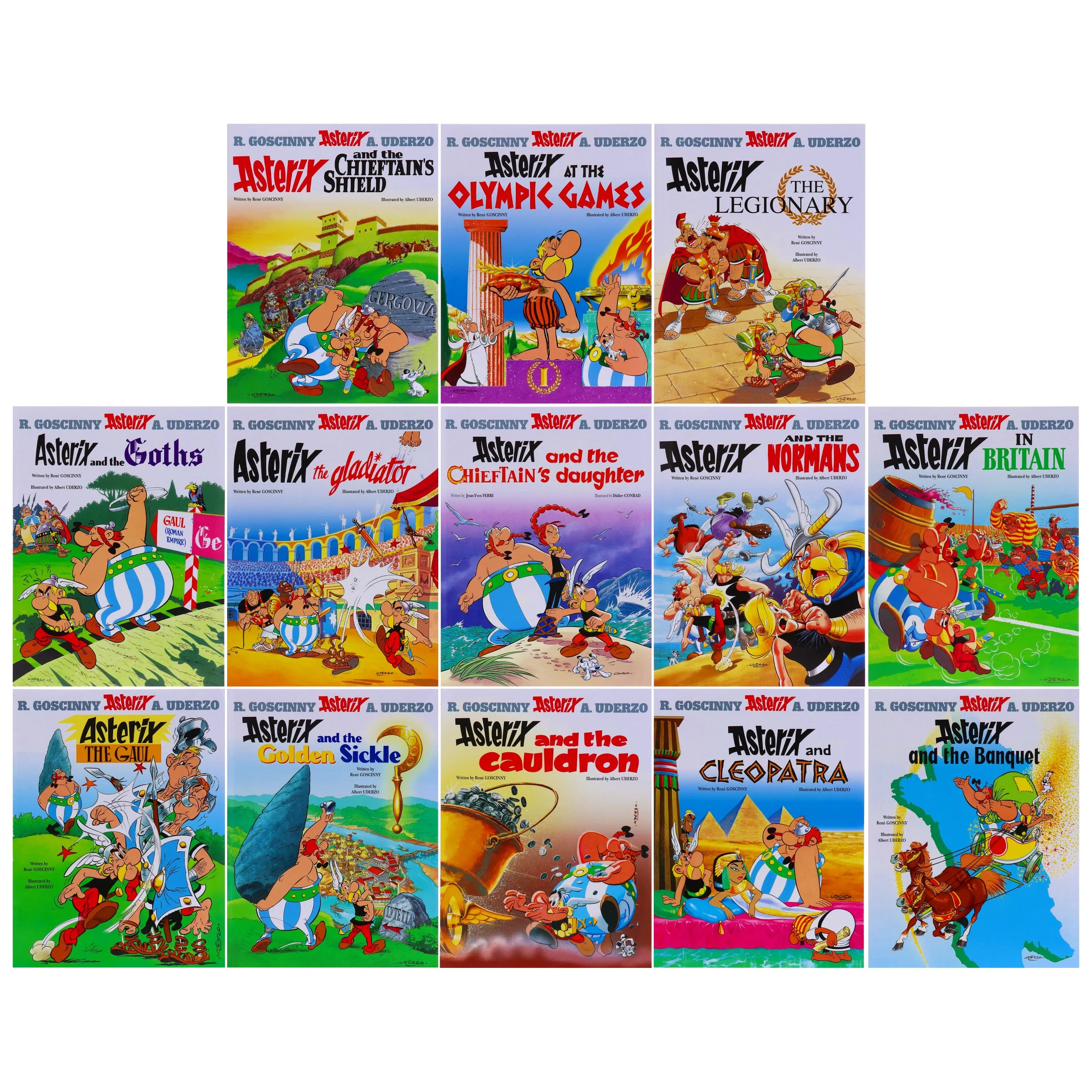 Asterix by Goscinny & Uderzo: Books 1-39 Complete Collection Set - Ages 6-11 - Paperback