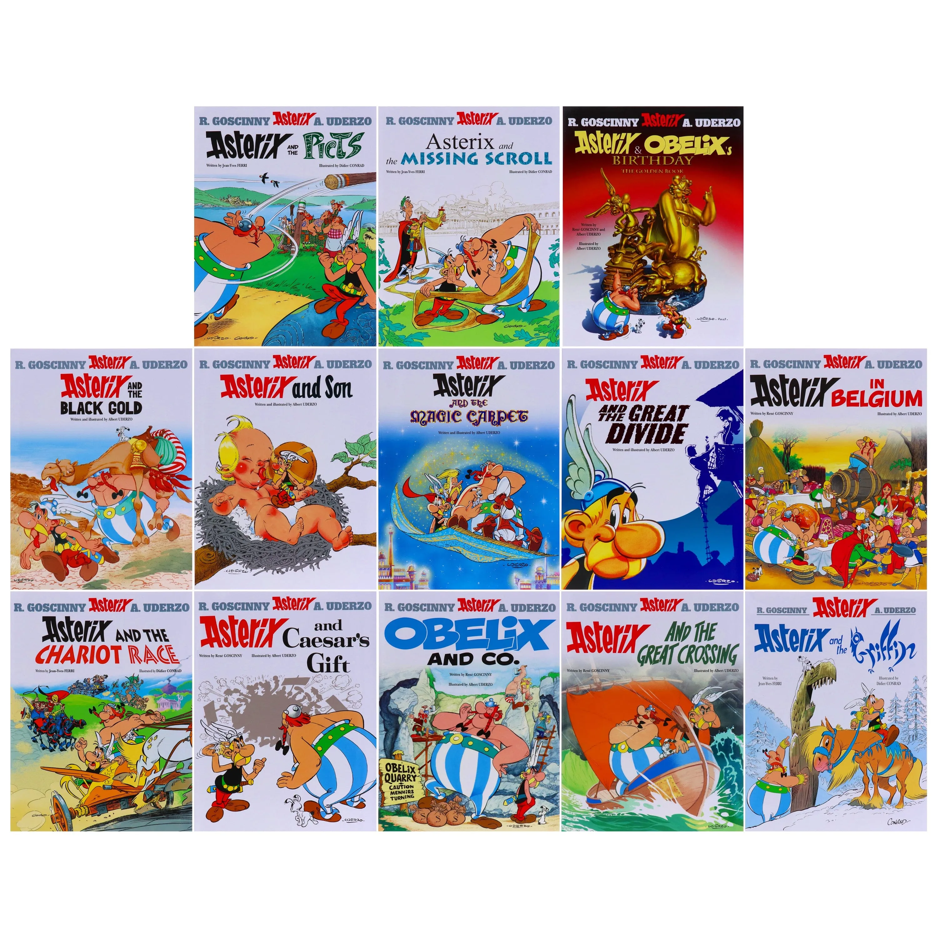 Asterix by Goscinny & Uderzo: Books 1-39 Complete Collection Set - Ages 6-11 - Paperback