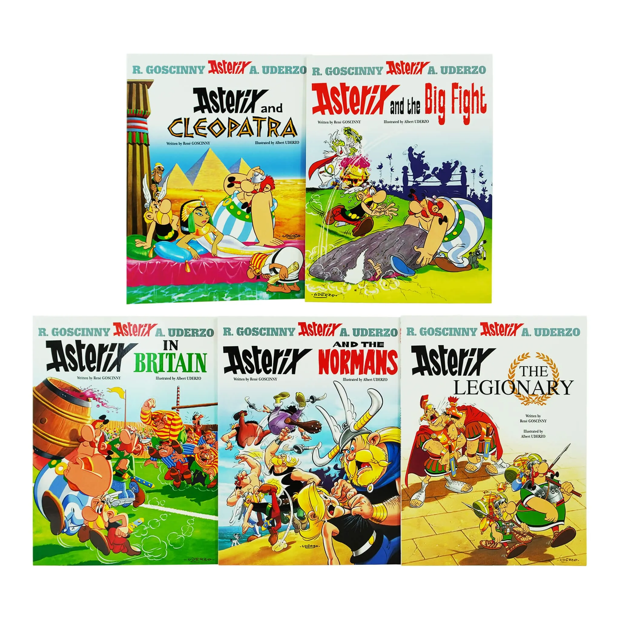 Asterix Series 2 (Book 6-10) by Goscinny & Uderzo: 5 Books Collection Set - Ages 6-11 - Paperback