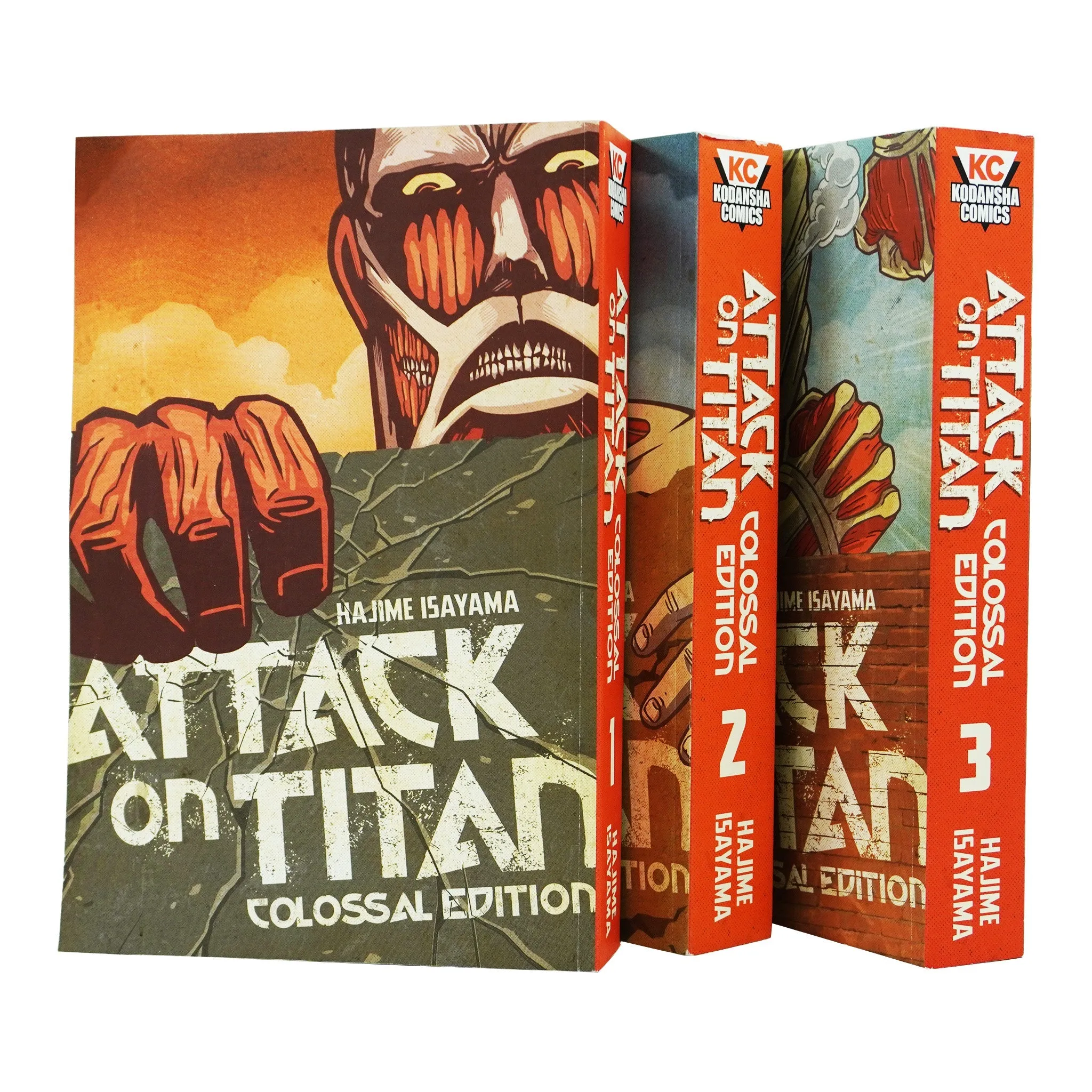 Attack on Titan: Colossal Edition Books 1-3 Collection Set By Hajime Isayama - Ages 16  - Paperback