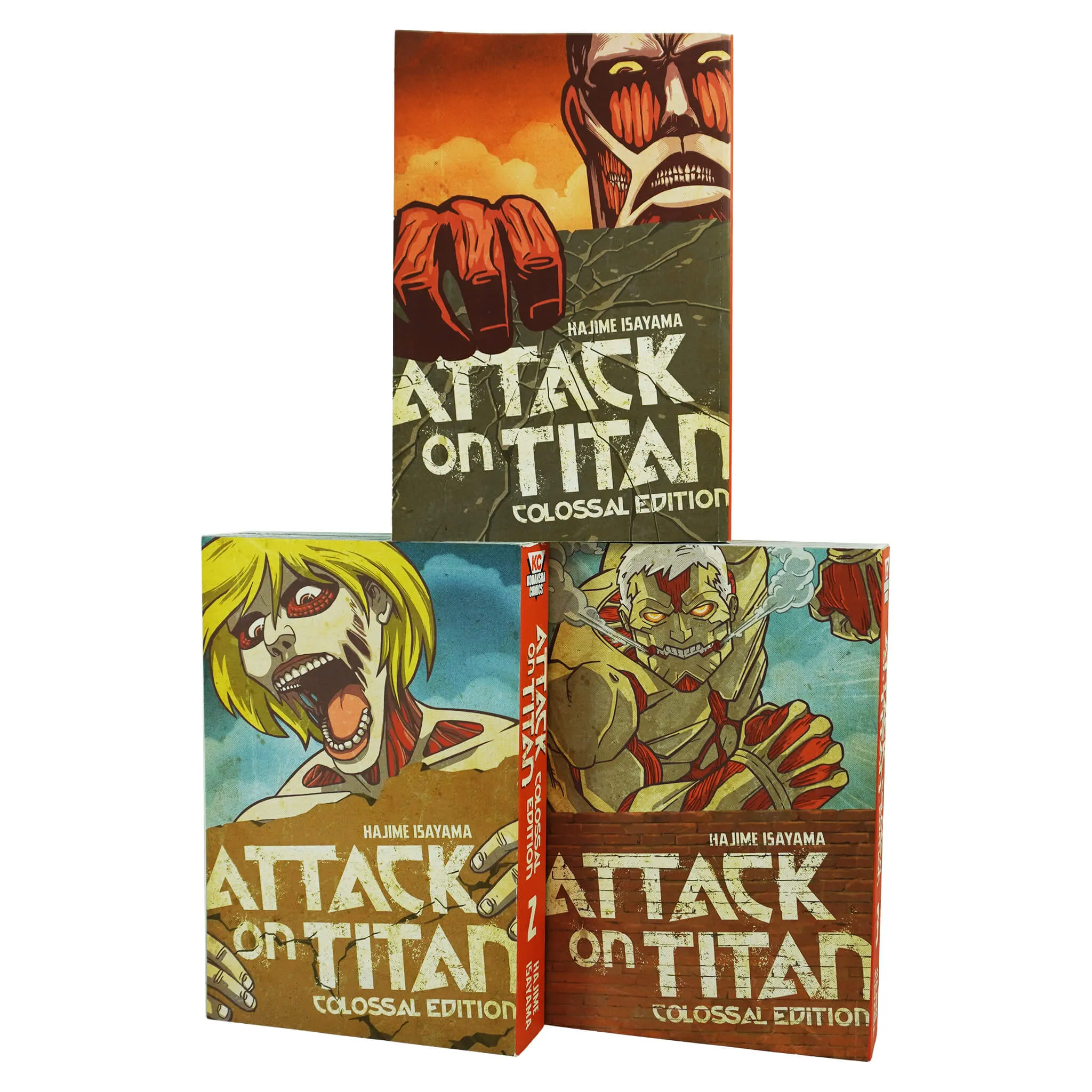 Attack on Titan: Colossal Edition Books 1-3 Collection Set By Hajime Isayama - Ages 16  - Paperback