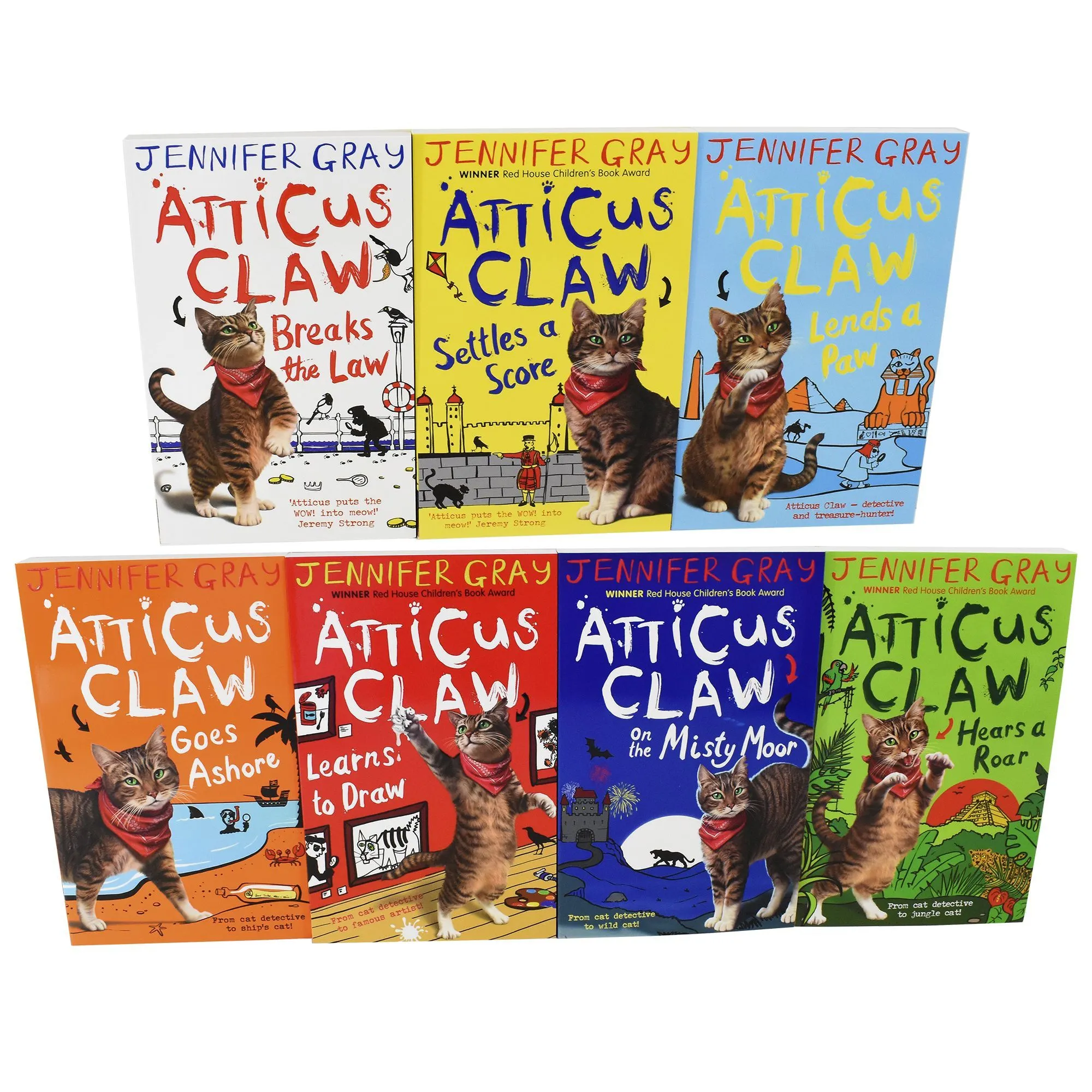 Atticus Claw Worlds Greatest Cat Detective 7 Books Collection - Ages 7-9 - Paperback - Jennifer Gray