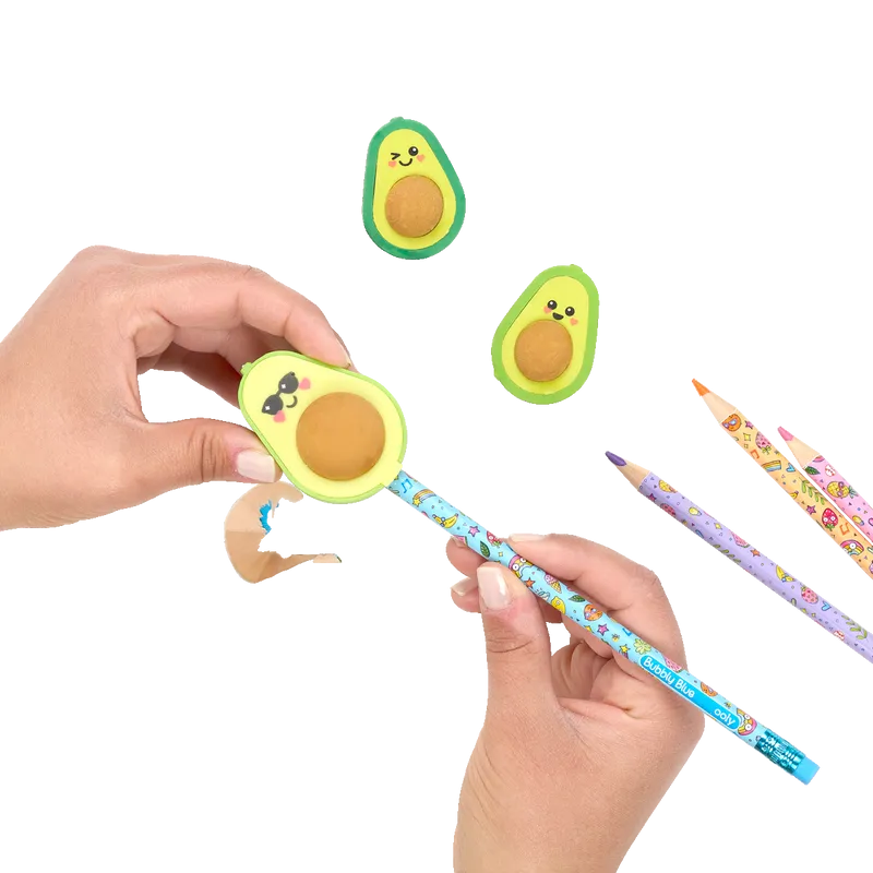 Avocado Love Erasers & Sharpener