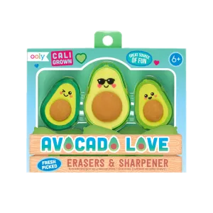 Avocado Love Erasers & Sharpener