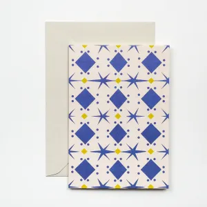 Blue Papercut pattern Card