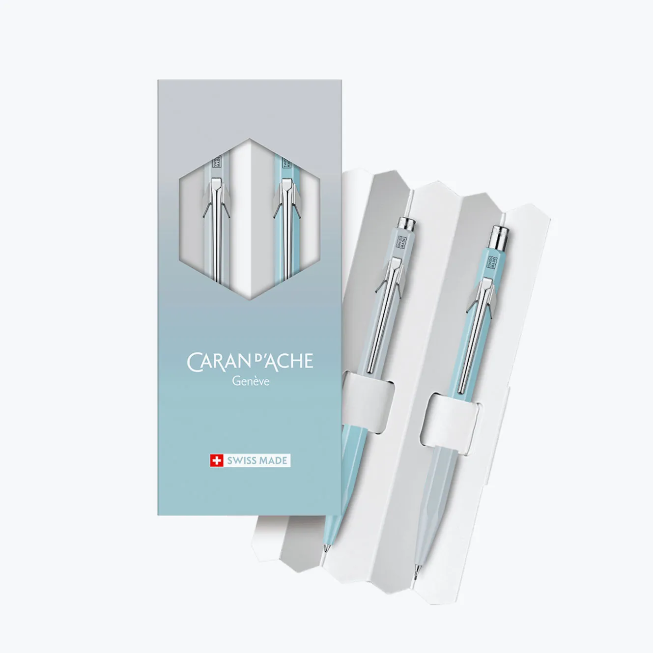 Caran d'Ache - Ballpoint Pen   Mechanical Pencil - 849 Blue Lagoon