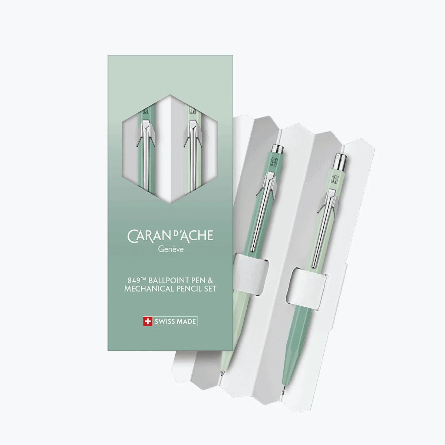 Caran d'Ache - Ballpoint Pen   Mechanical Pencil - 849 Misty Forest