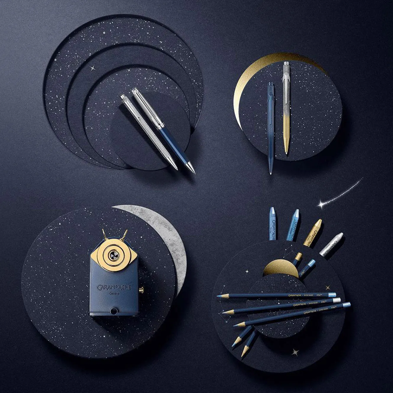 Caran d'Ache - Mixed Media Set - Cosmic Blue