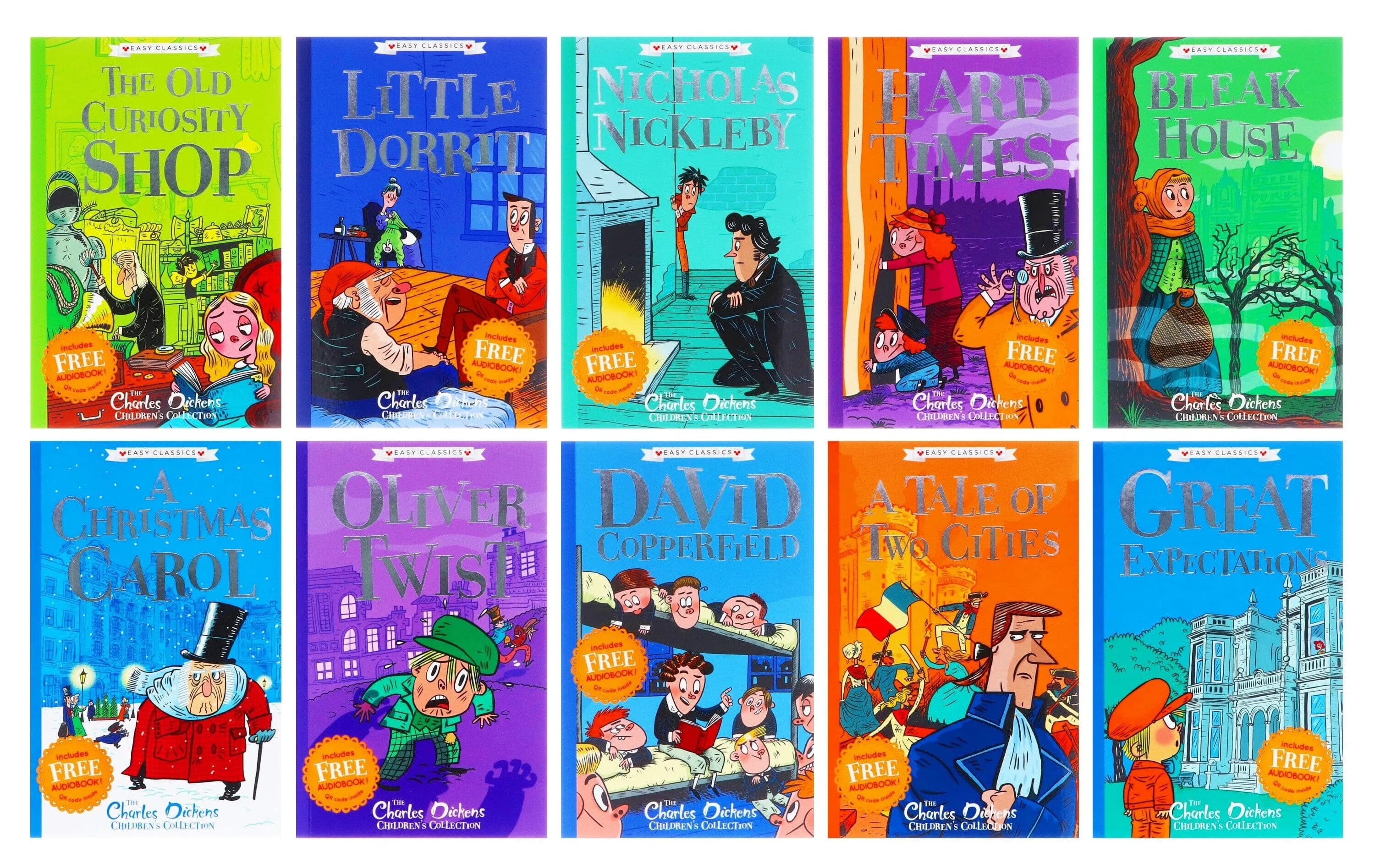 Charles Dickens Easy Classics 10 Books Collection By Pipi Sposito - Ages 7  - Paperback