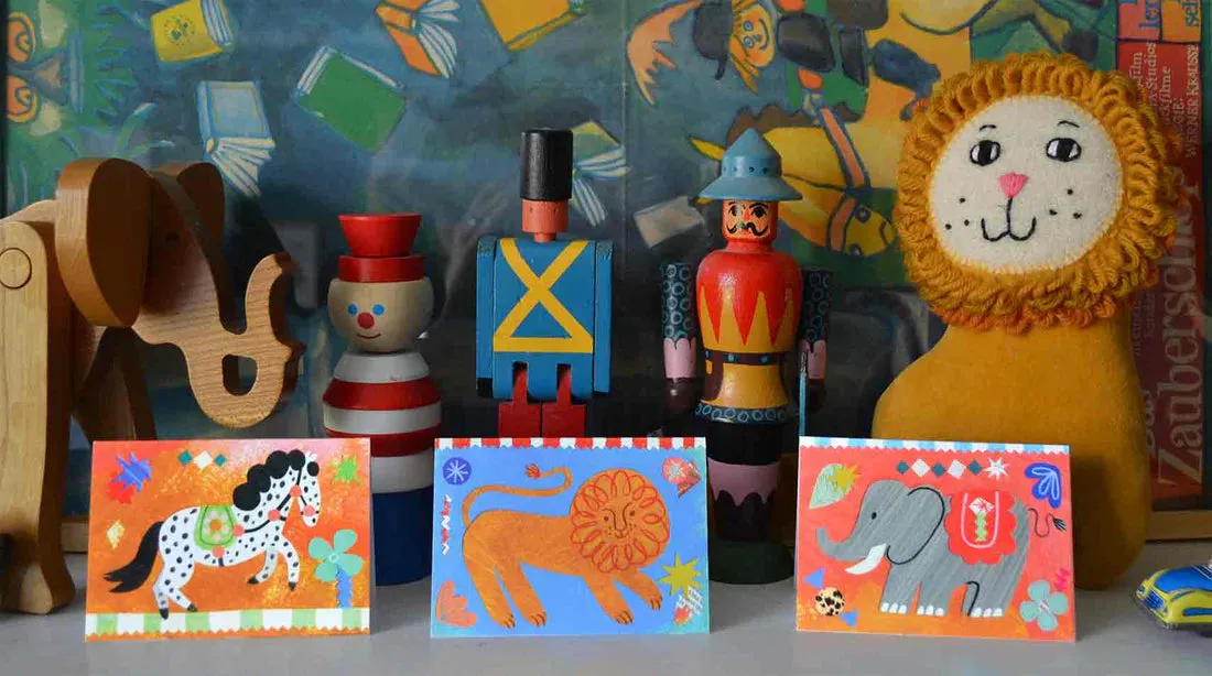 Circus Elephant Mini Card
