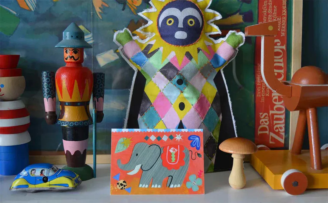 Circus Elephant Mini Card