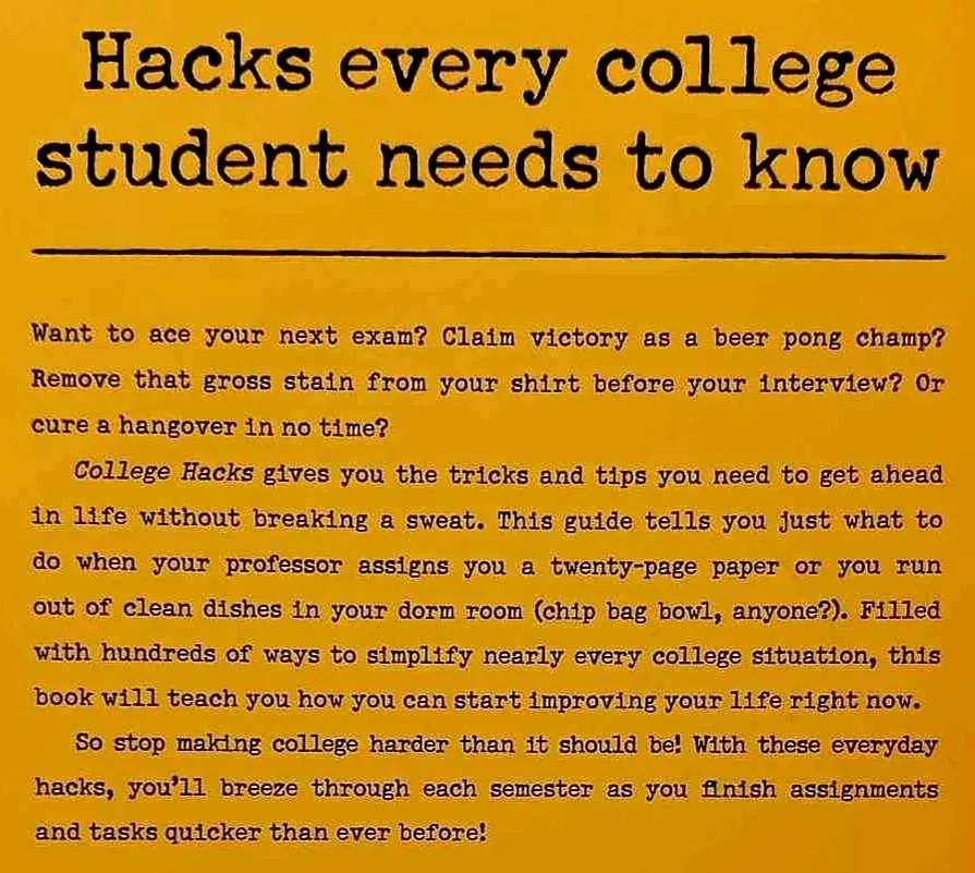 COLLEGE HACKS - Keith Bradford