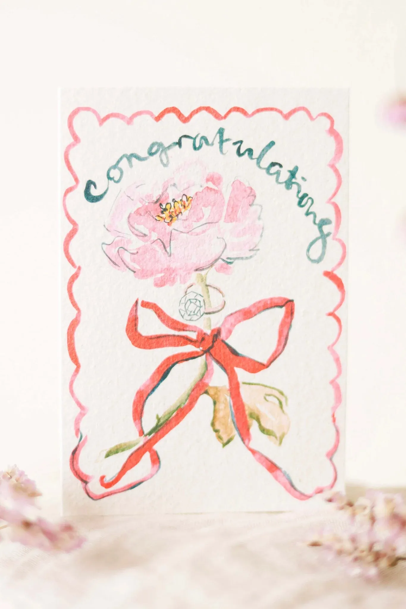 Congratulations Peony Card