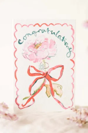 Congratulations Peony Card