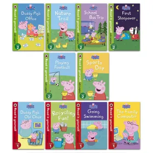 Early Learning Peppa Pig Read it yourself with Ladybird 10 Books Level 1& 2 - Ages 5-7 - Paperback