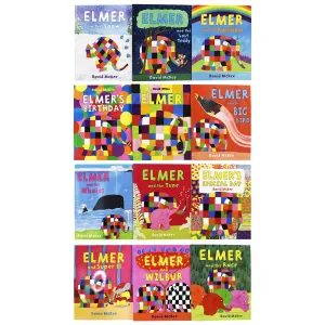 Elmer Picture 12 Books Collection by David McKee - Ages 5  - Paperback