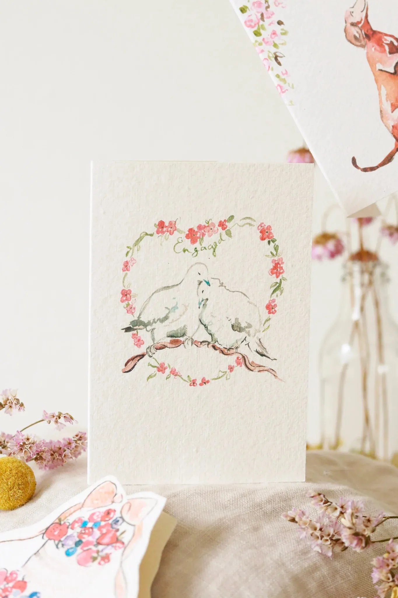 Engaged Doves Card