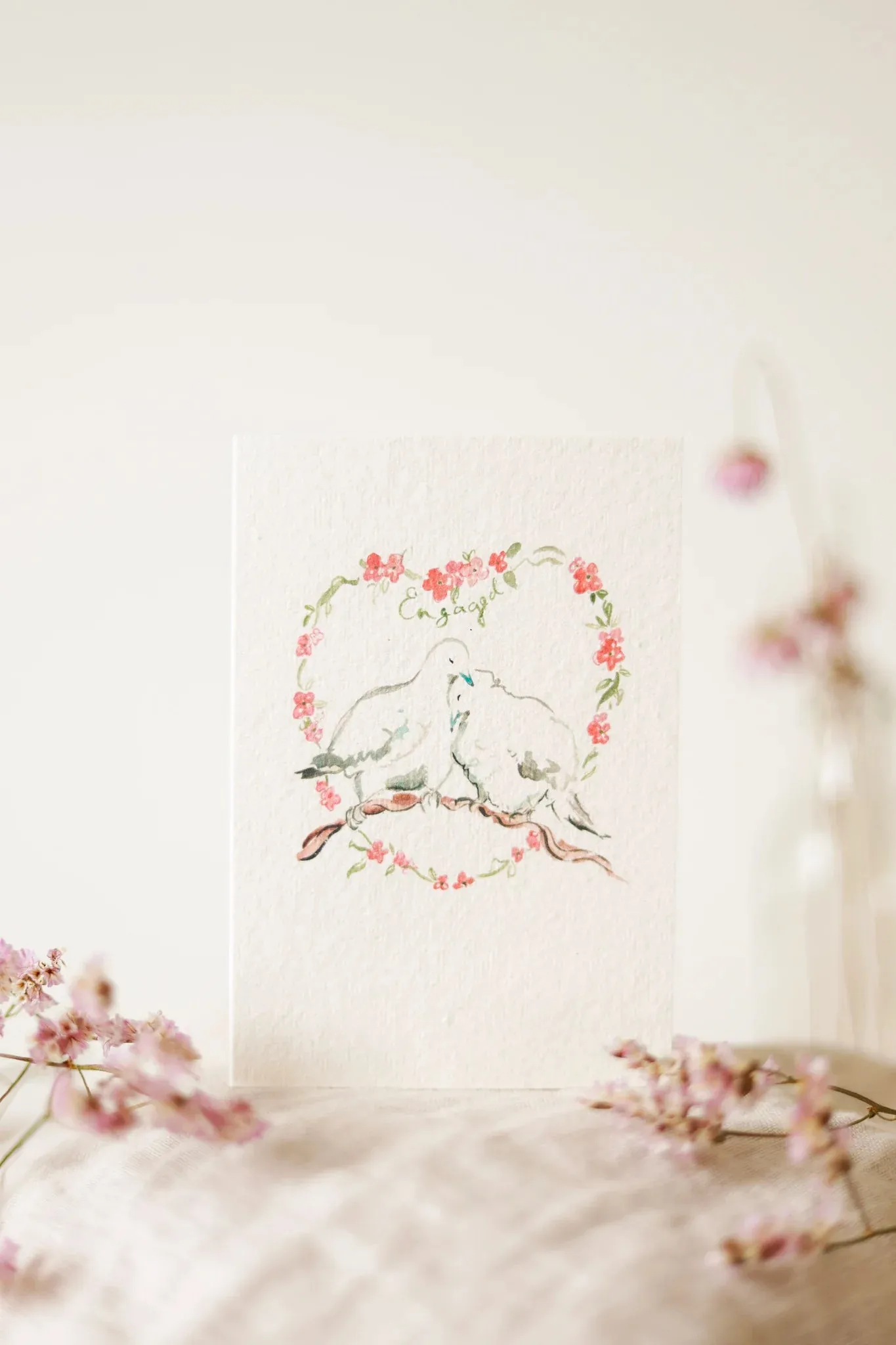 Engaged Doves Card
