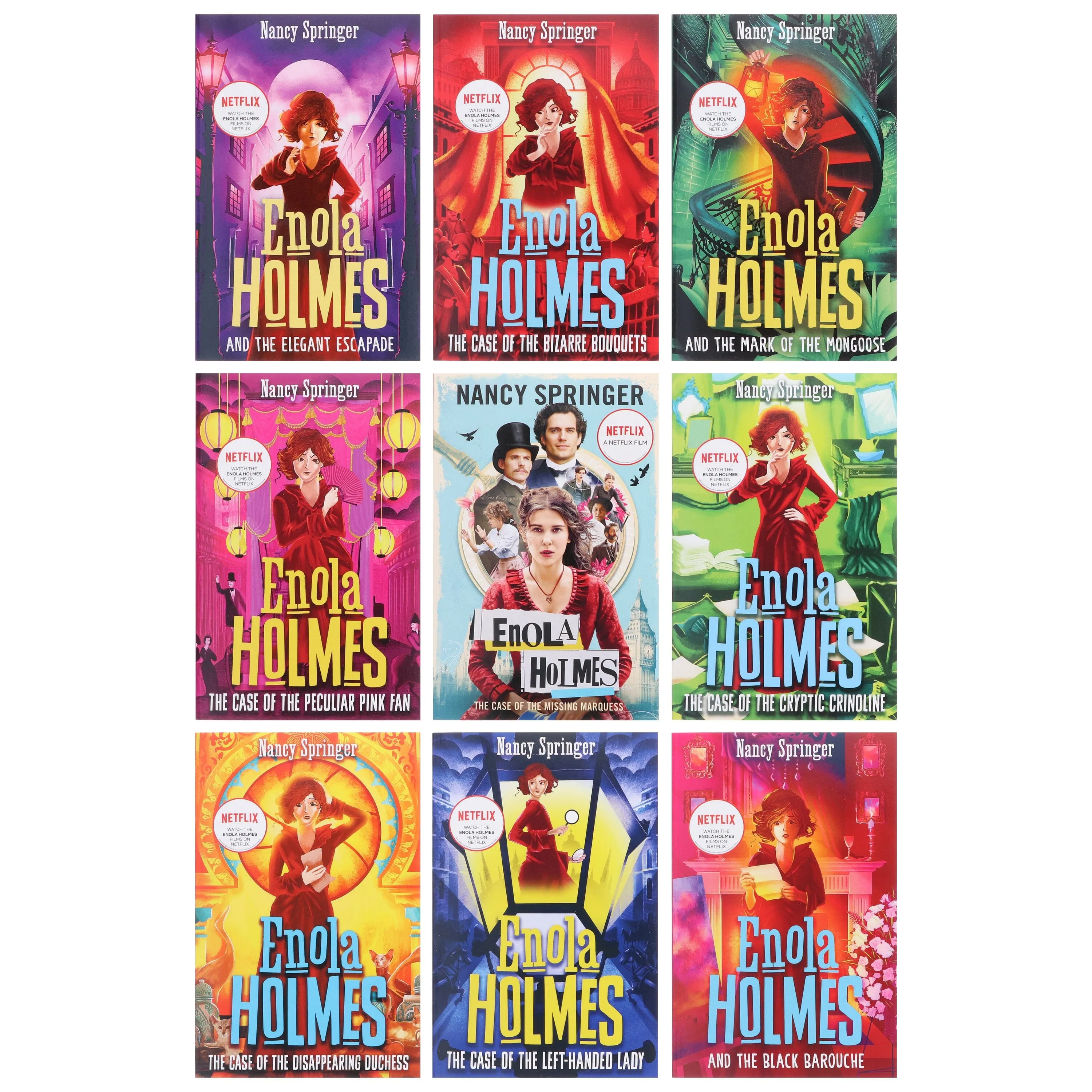 Enola Holmes Series By Nancy Springer Complete 9 Books Collection Set - Ages 9  - Paperback