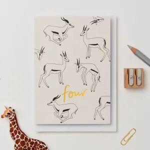 Fourth Birthday Card