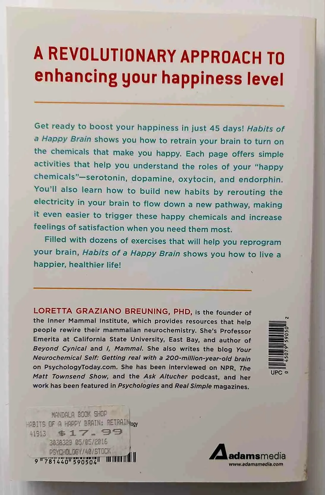 HABITS OF A HAPPY BRAIN - Loretta Graziano Breuning