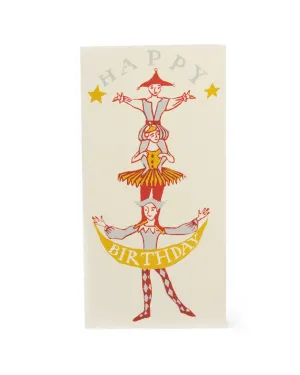 Happy Birthday Human Tower Long Card