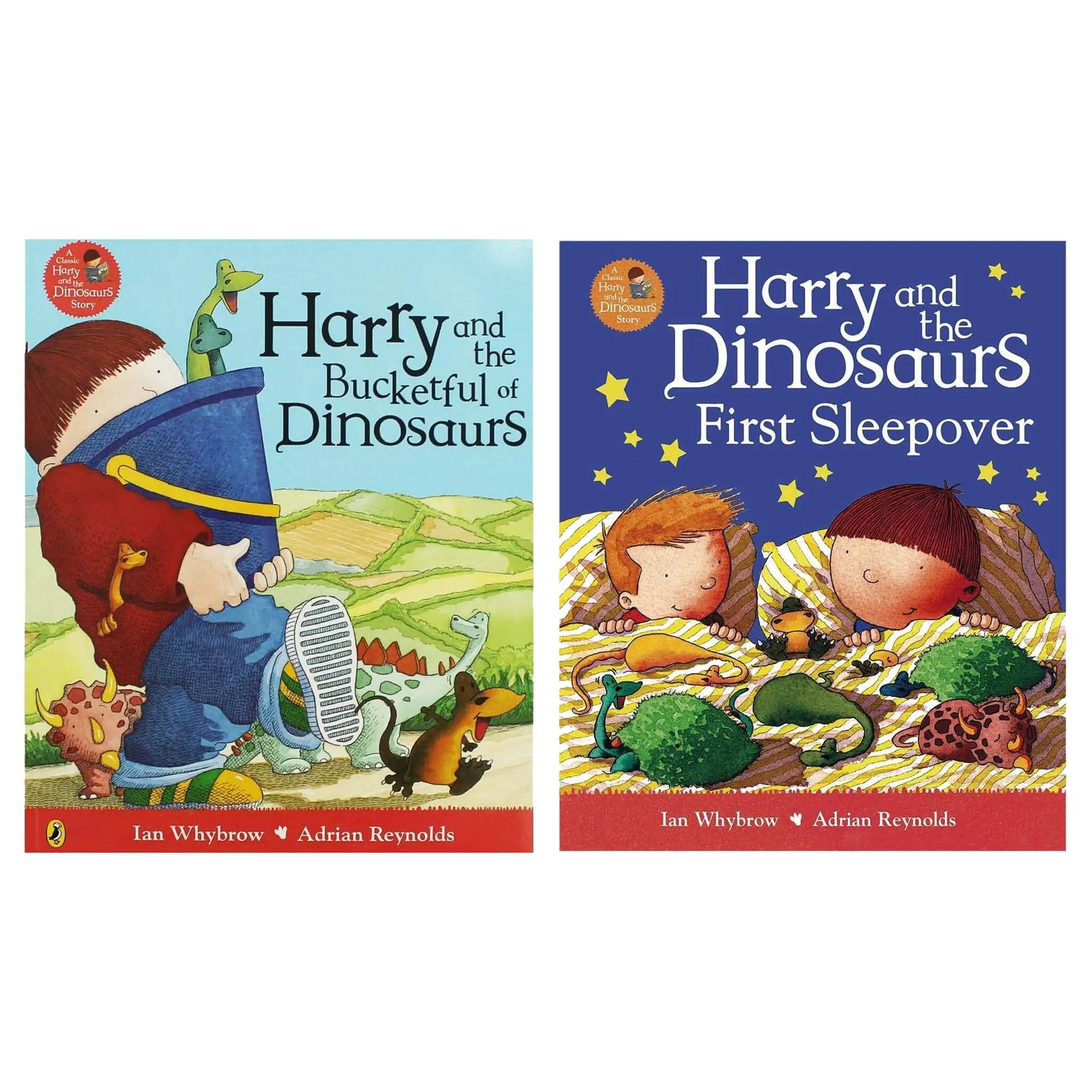 Harry and His Bucket Full of Dinosaurs 2 Books Collection Set by Ian Whybrow - Ages 2-7 - Paperback